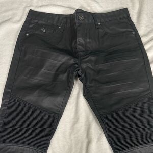 DNM Collection Polyester/Cotton Blend Black Biker Style Pants! Size 34